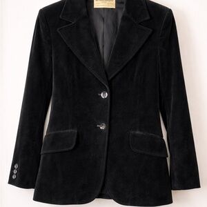 Jaeger Classic Black Velvet Women's Blazer UK size 12